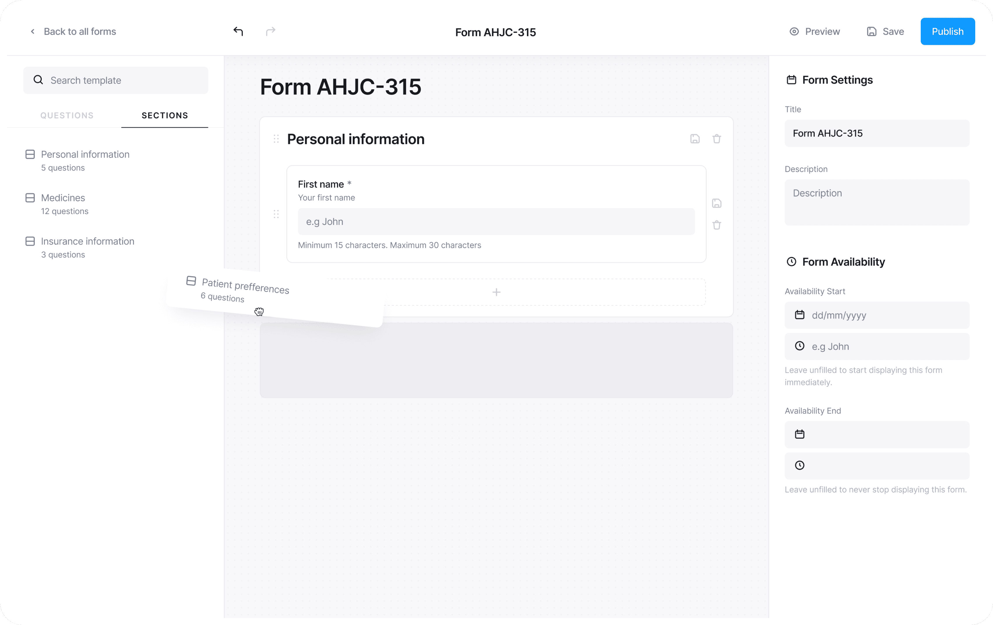 FormHatch form builder interface
